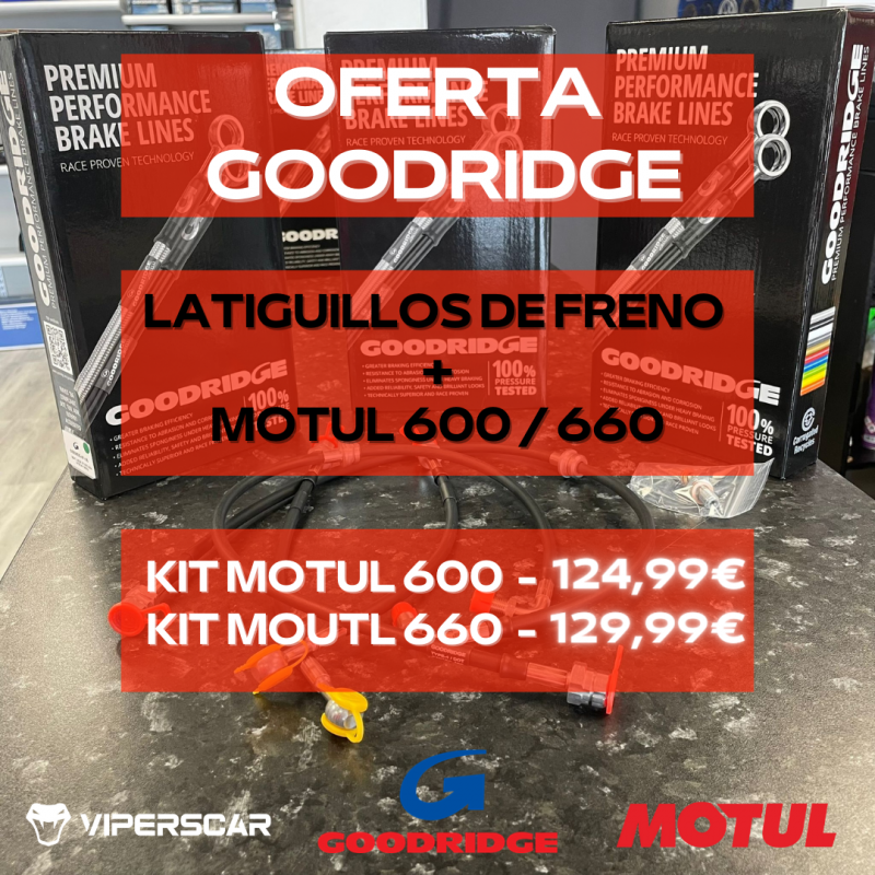 PACK OFERTA LATIGUILLOS GOODRIDGE + MOTUL 600 / 660
